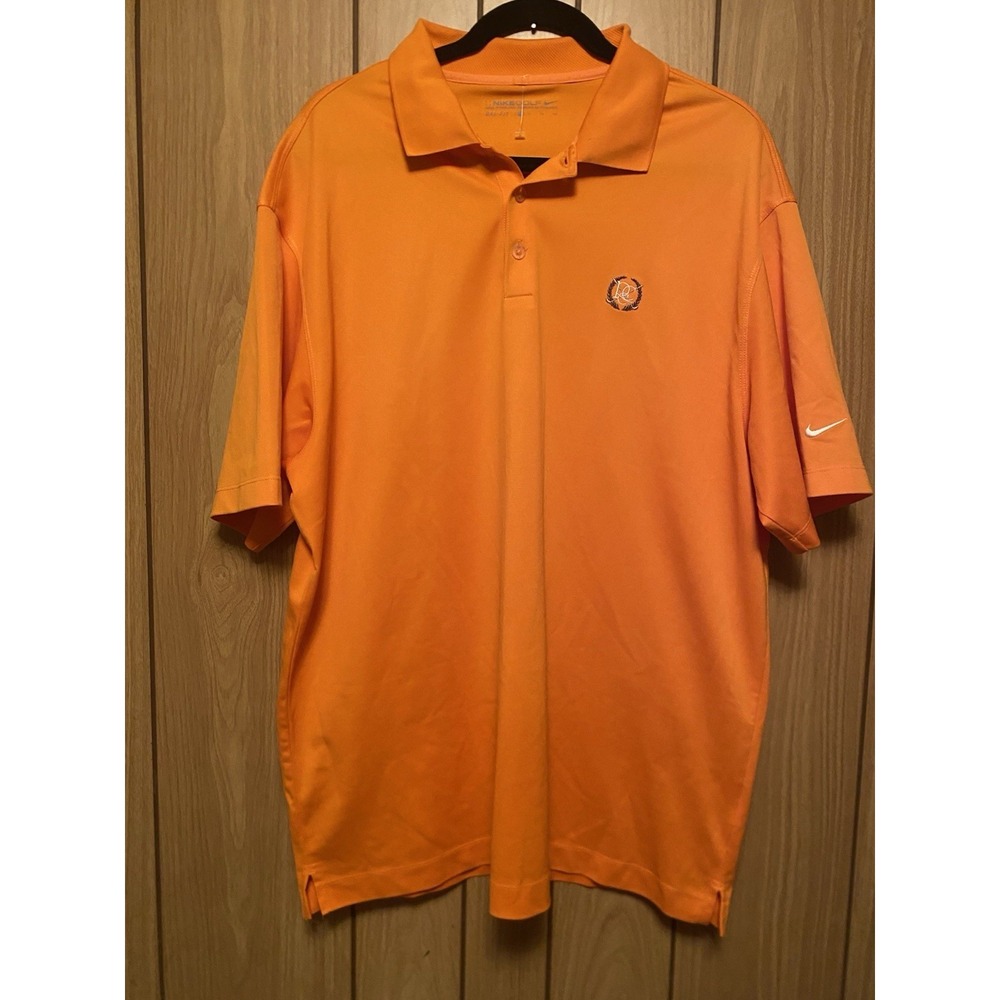 Nike Golf Dri-FIT East Lake Golf Club Orange Polo Shirt Men's XL Embroidered